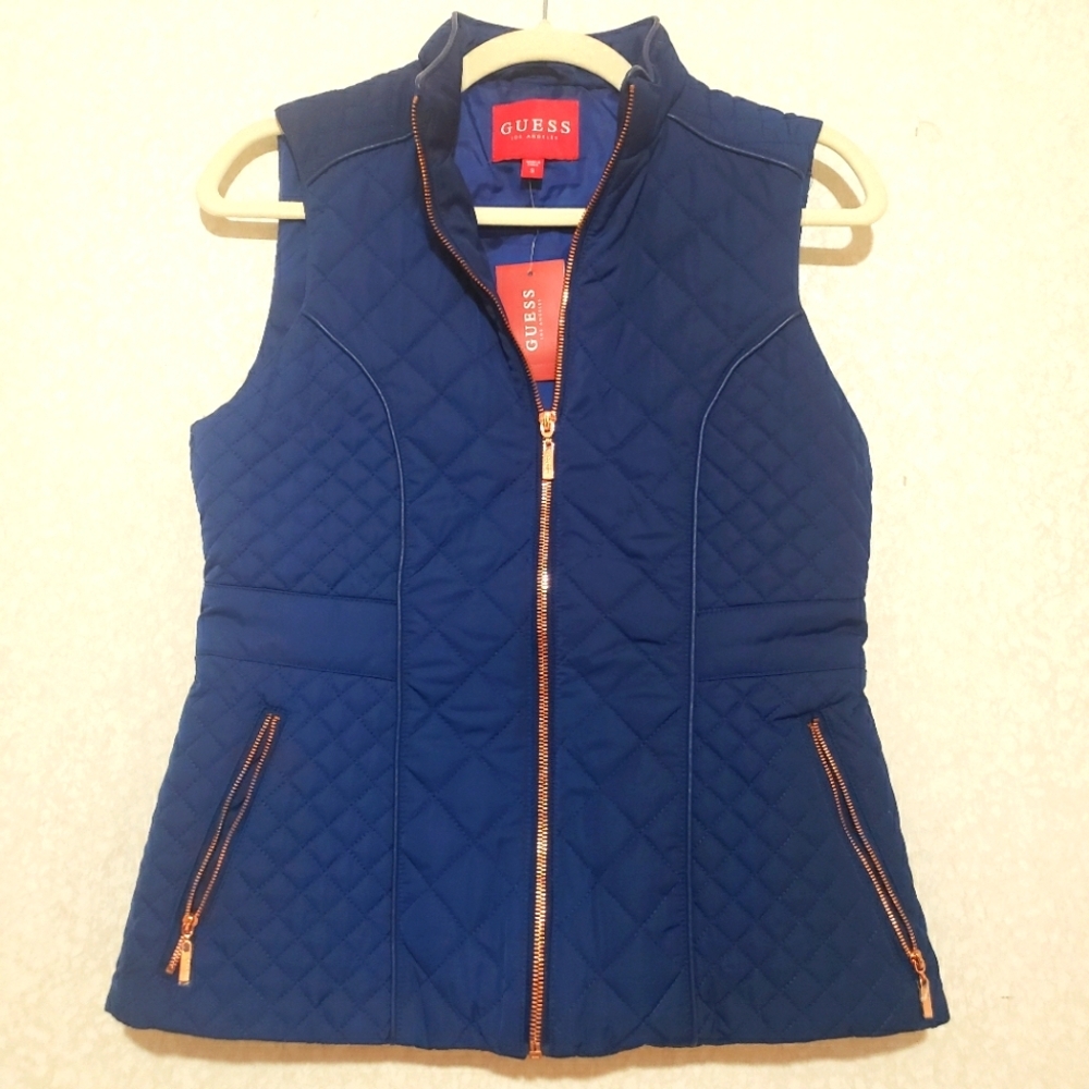 NEW GUESS BLUE VEST...SIZE:SMALL